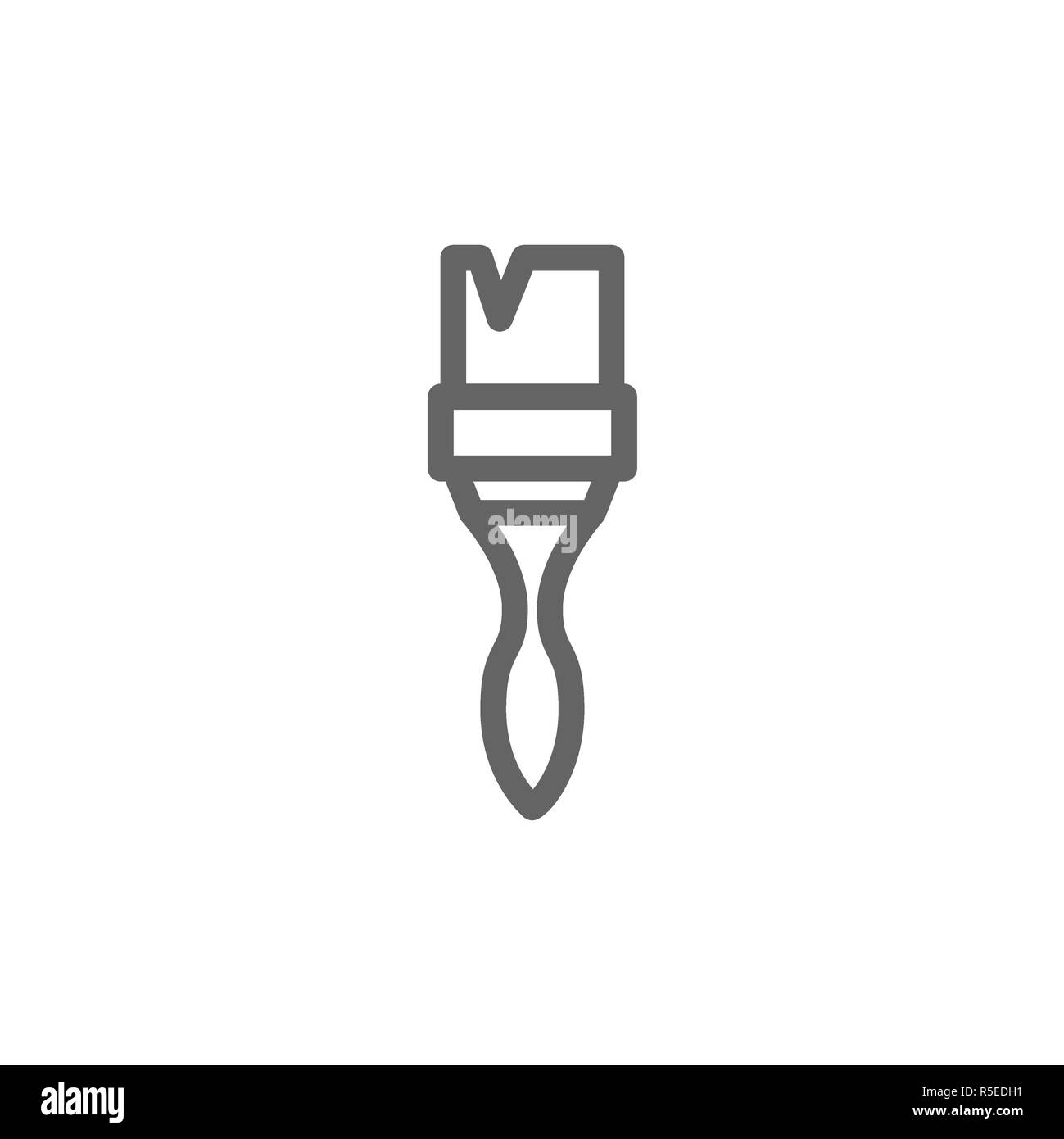 Pinceau simple icône. Signe et symbole illustration design. Isolé sur fond blanc Banque D'Images