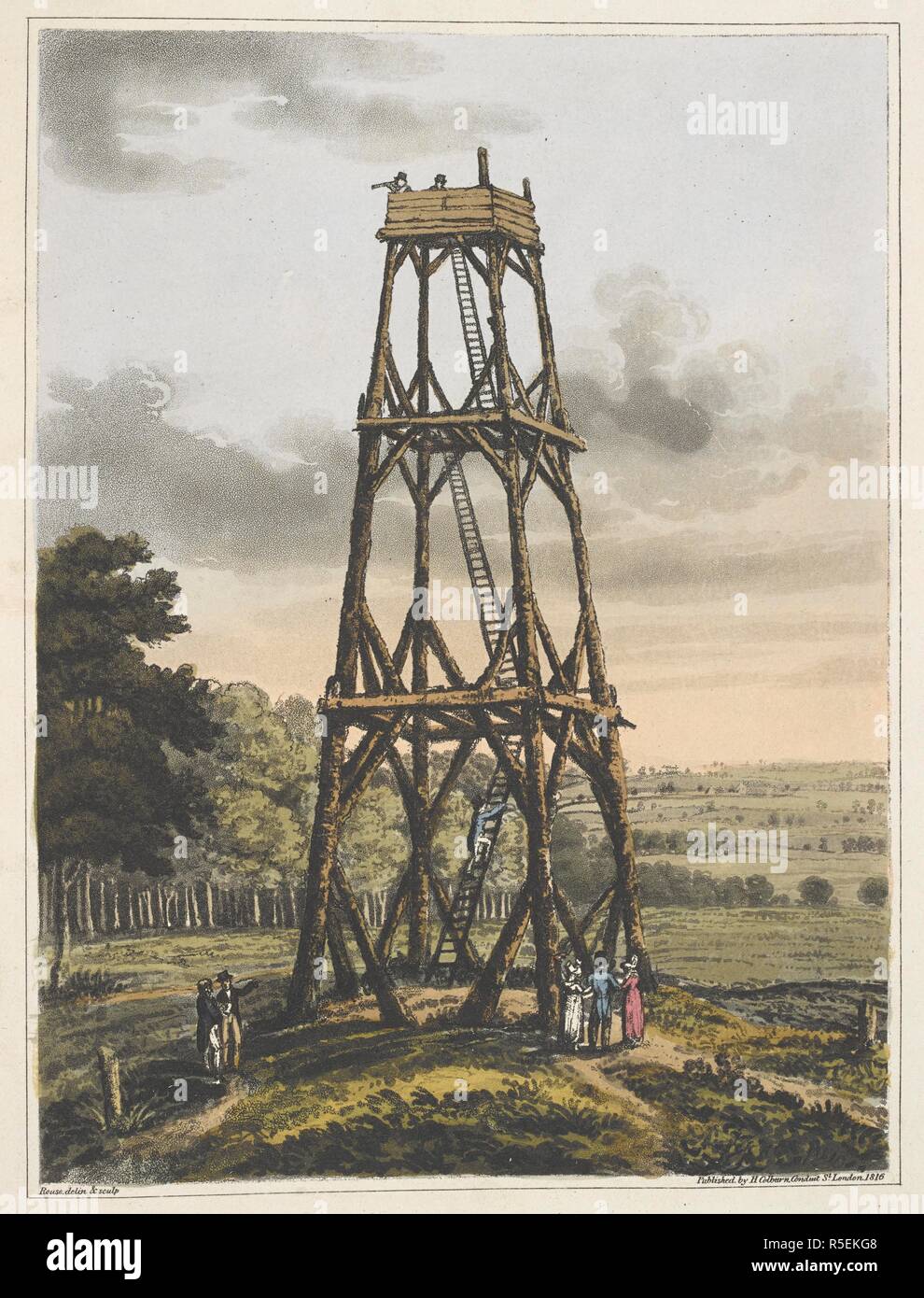 L'observatoire, construit par le Roi des Pays-Bas, dans le but de faire une enquête trigonométriques du pays. Un compte rendu historique de la campagne dans les Pays-Bas, en 1815, en vertu de Sa Grâce le duc de Wellington, et le maréchal Prince Blucher, comprenant les batailles de Ligny, Quatrebras, et Waterloo ; avec un compte rendu détaillé de la volonté politique d'événements liés à ces conflits mémorables jusqu'à la capitulation de Paris, et le départ de Bonaparte Pour Sainte-hélène ... Orné de plaques de ... à partir de ... dessins ... par James Rouse. Londres : Henry Colburn, 1817. Source : 193.e Banque D'Images