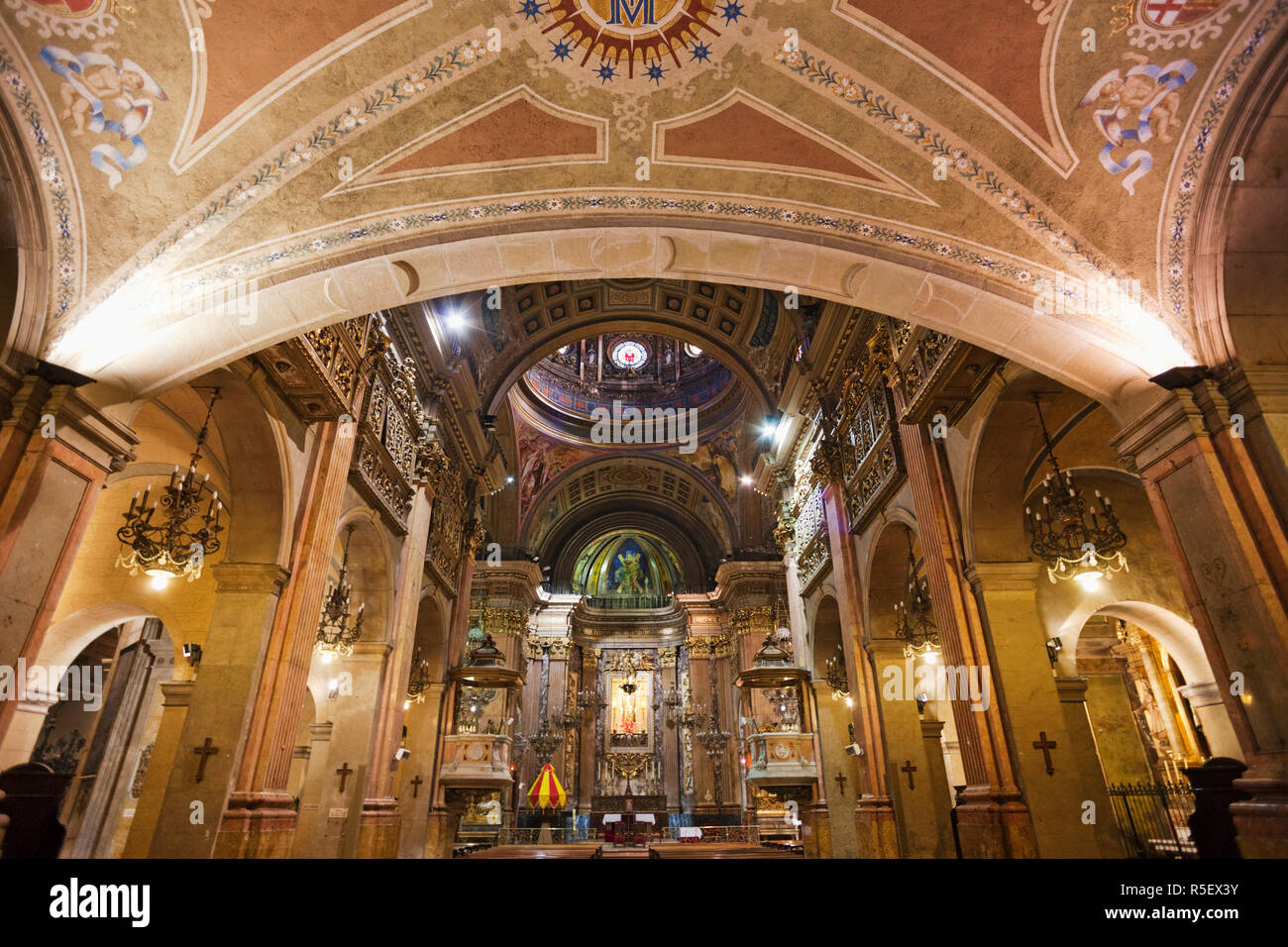 Espagne, Barcelone, le Quartier Gothique, la Basilique de Notre-Dame de la Miséricorde Banque D'Images