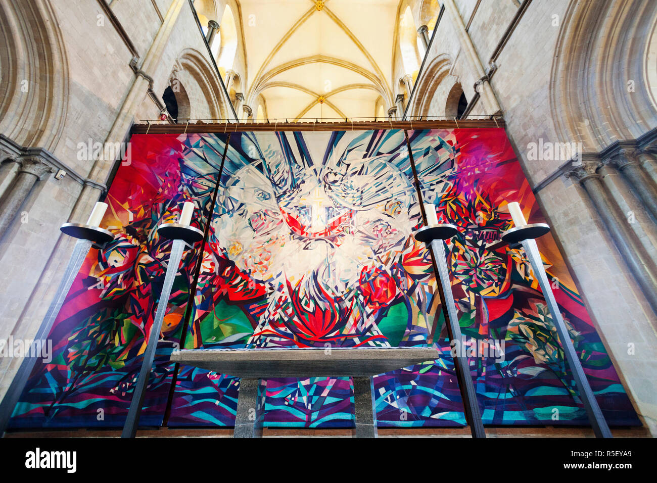 L'Angleterre, West Sussex, Chichester, Cathédrale de Chichester, l'Anglo-German Tapestry Banque D'Images