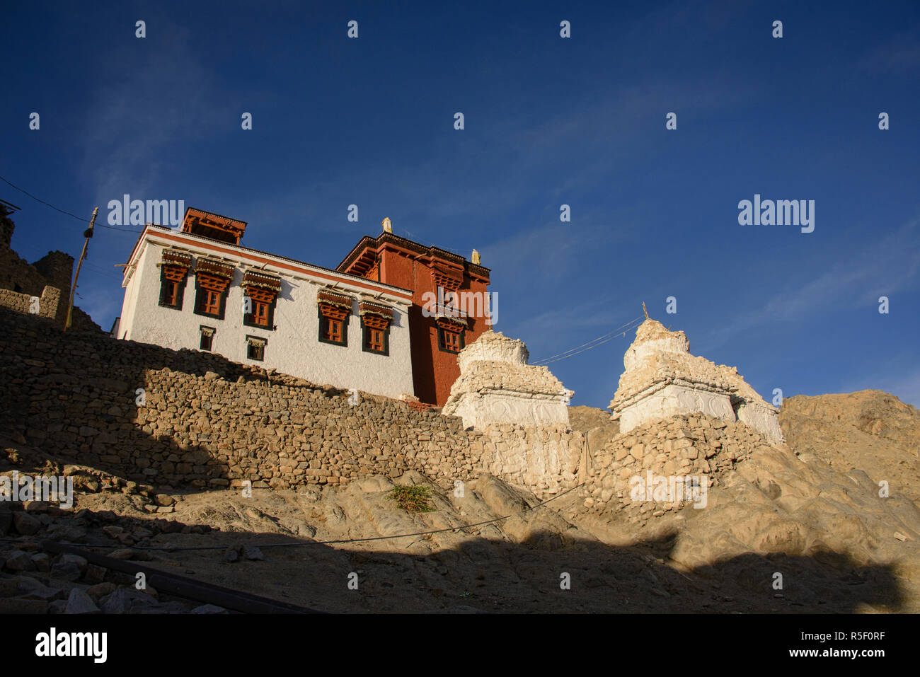 Monastère de Namgyal Tsemo belle lumière, Leh, Ladakh, Inde Banque D'Images
