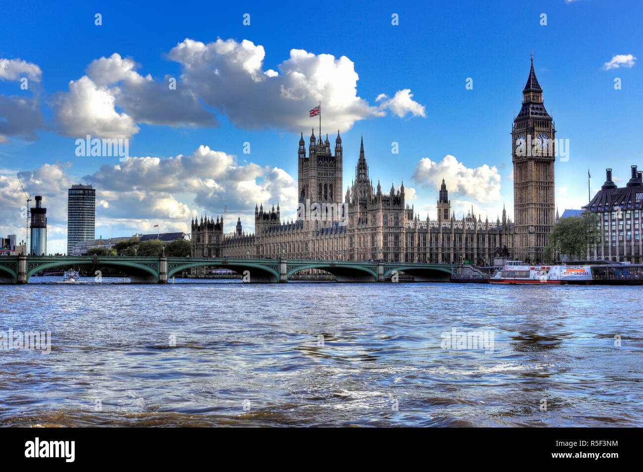 Le Palais de Westminster et Big Ben (Parlement), London, England, UK Banque D'Images
