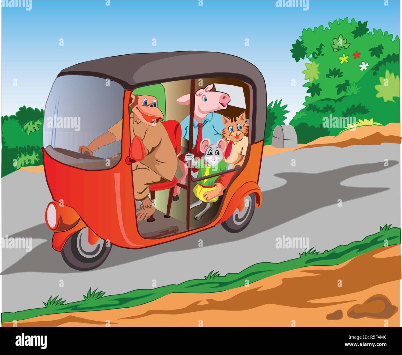 Aller A L Ecole Image Vectorielle Stock Alamy