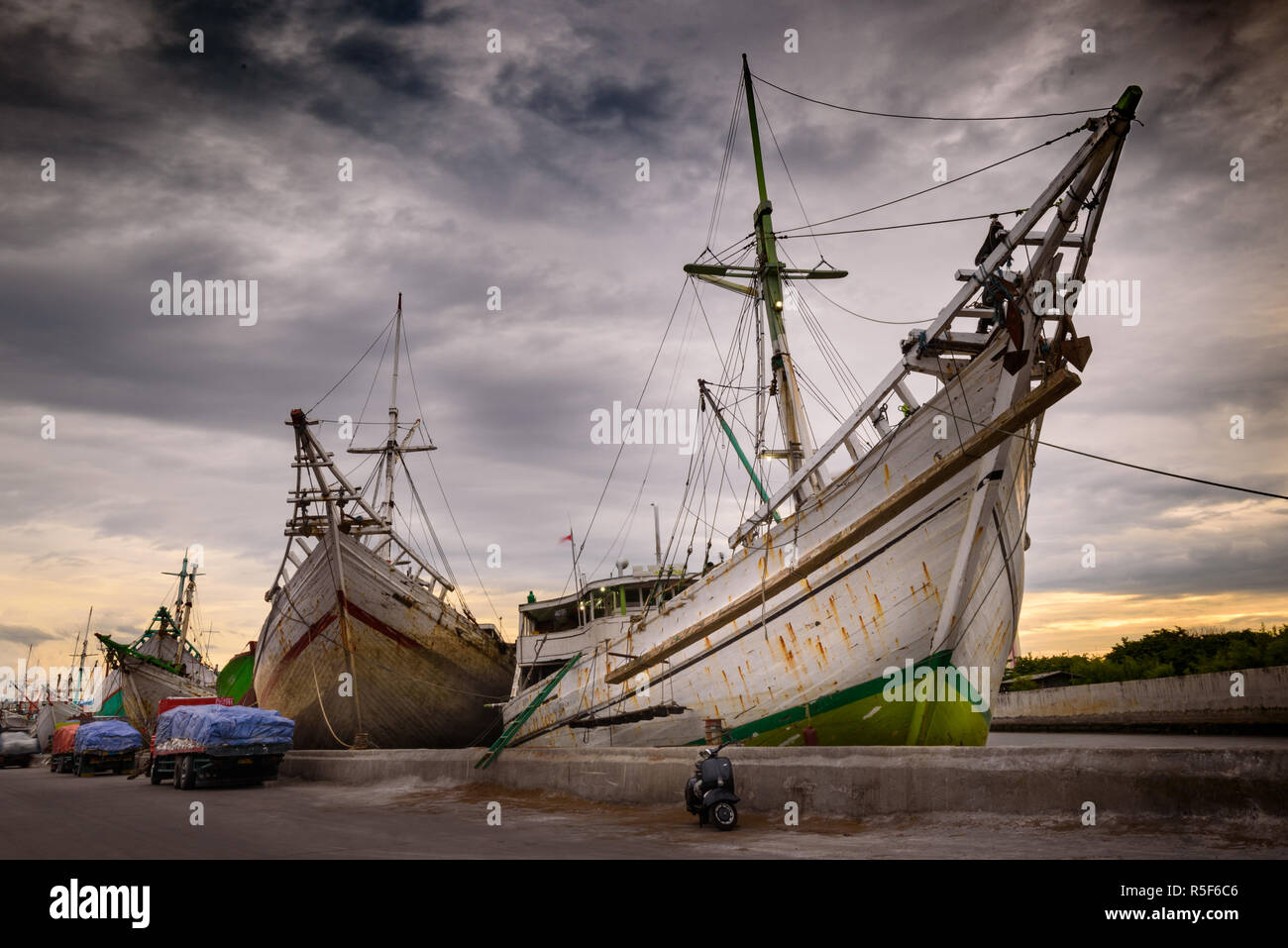 Port de Sunda Kelapa, Jakarta, Indonésie Banque D'Images