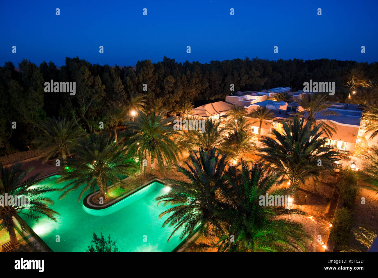 La Tunisie, Ksour, Ksar Ghilane, Désert du Grand Erg Oriental, Hôtel Pansea Banque D'Images