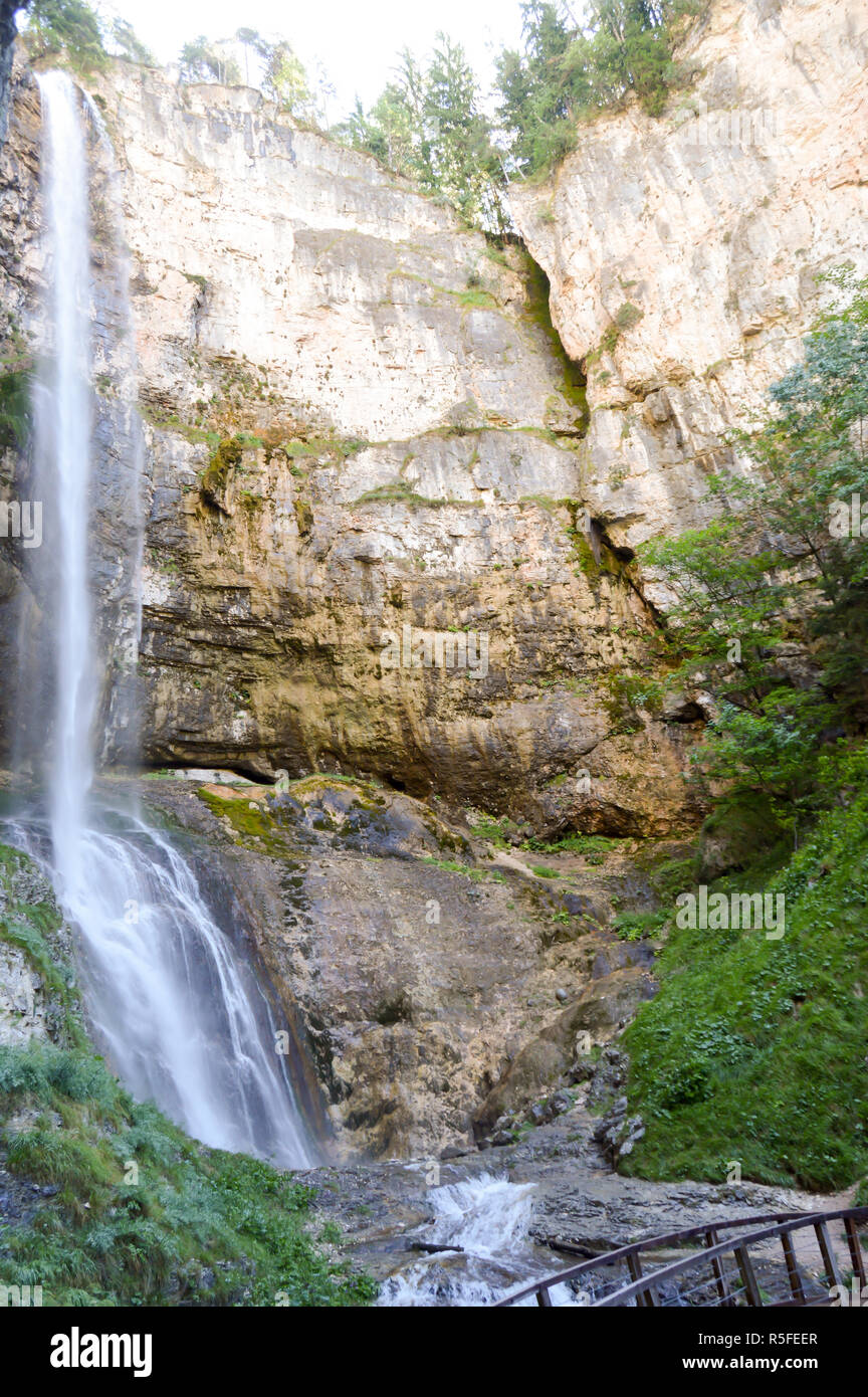 Cascade de Fondo dans l'Alto Adige Banque D'Images