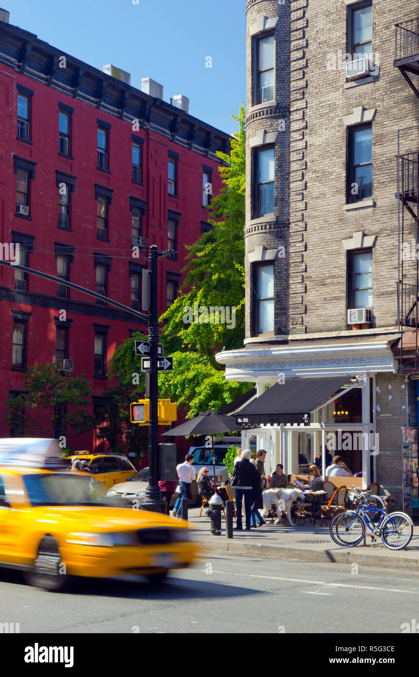 USA, New York, Manhattan, Manhattan, Greenwich Village, rue Hudson Banque D'Images