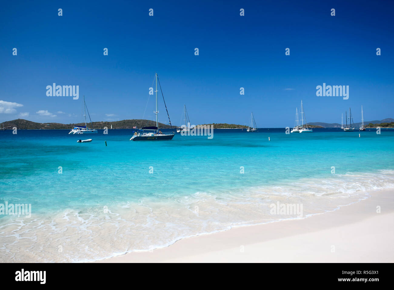 Caraïbes, îles Vierges américaines, St. John, Virgin Islands National Park, plage de miel Banque D'Images