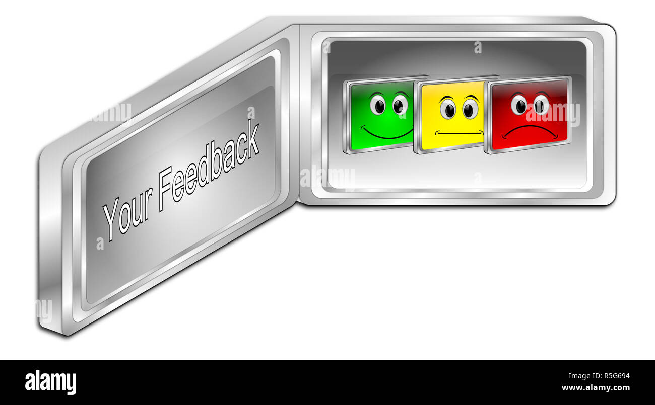 Votre argent bouton Commentaires - 3D illustration Banque D'Images