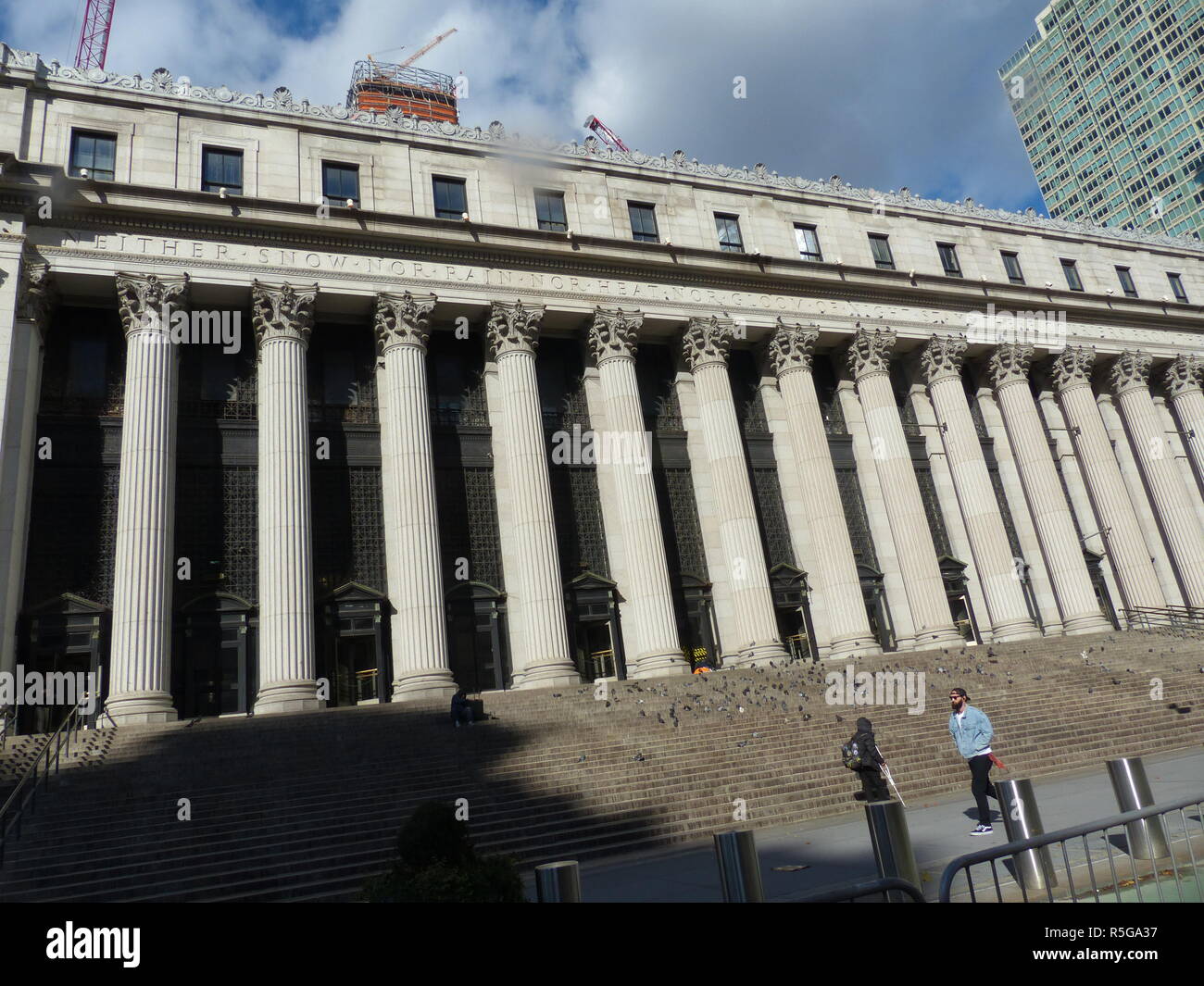 La James A. Farley est le principal bâtiment United States Postal Service Building à New York. Son code postal est 10001 Désignation Banque D'Images