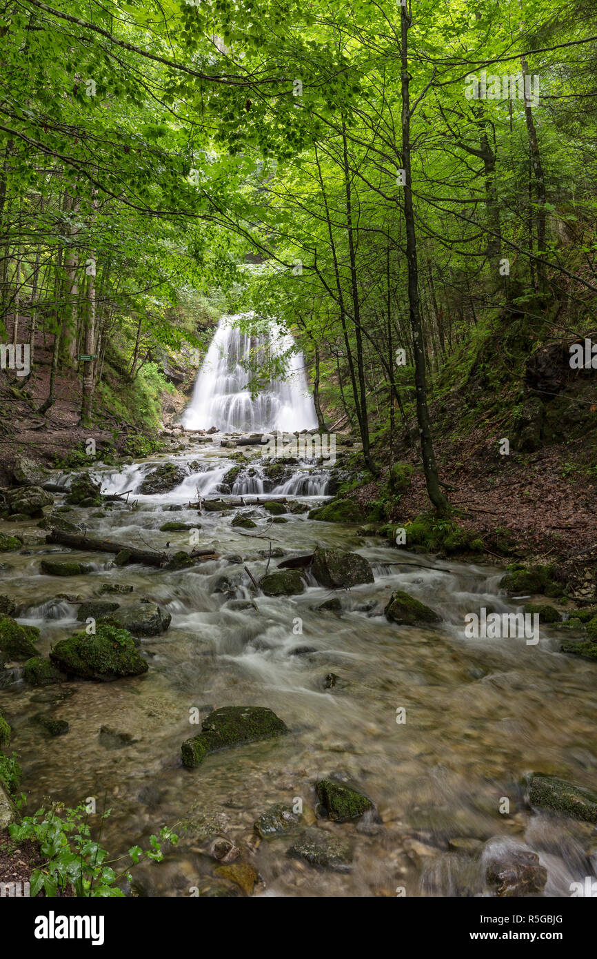 Risseckstrasse 8 chute d'eau dans la région de spitzingsee bavaria, Banque D'Images