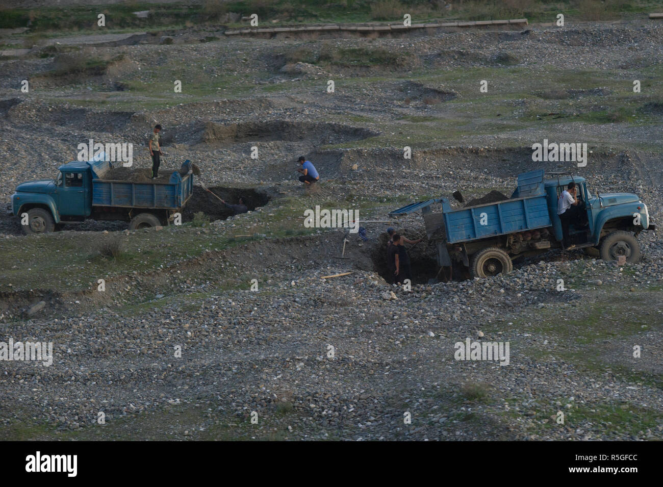 La vie rurale près de Samarkand (Ouzbékistan). Banque D'Images