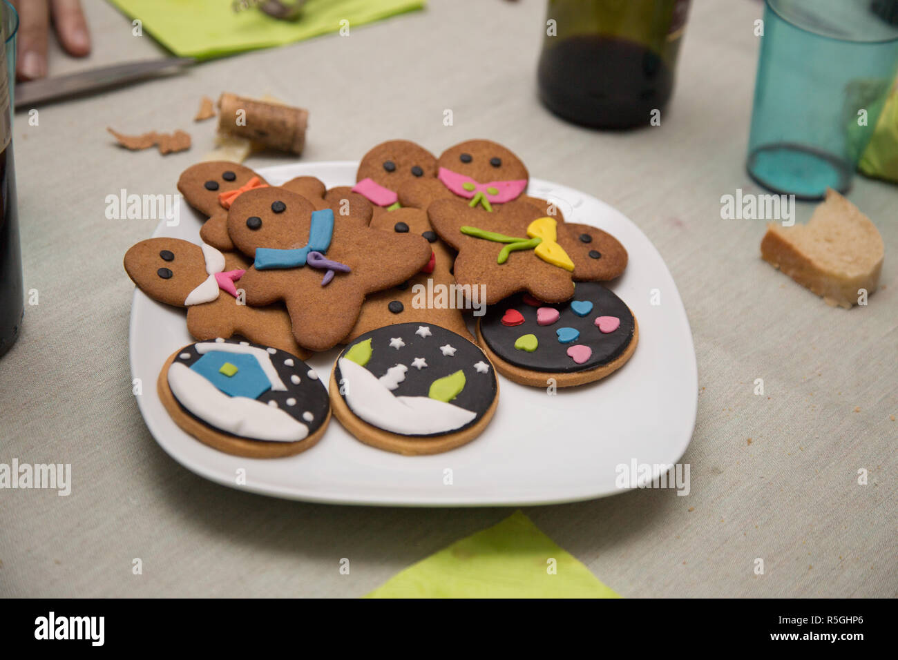Desserts de Noël en blanc lave Banque D'Images