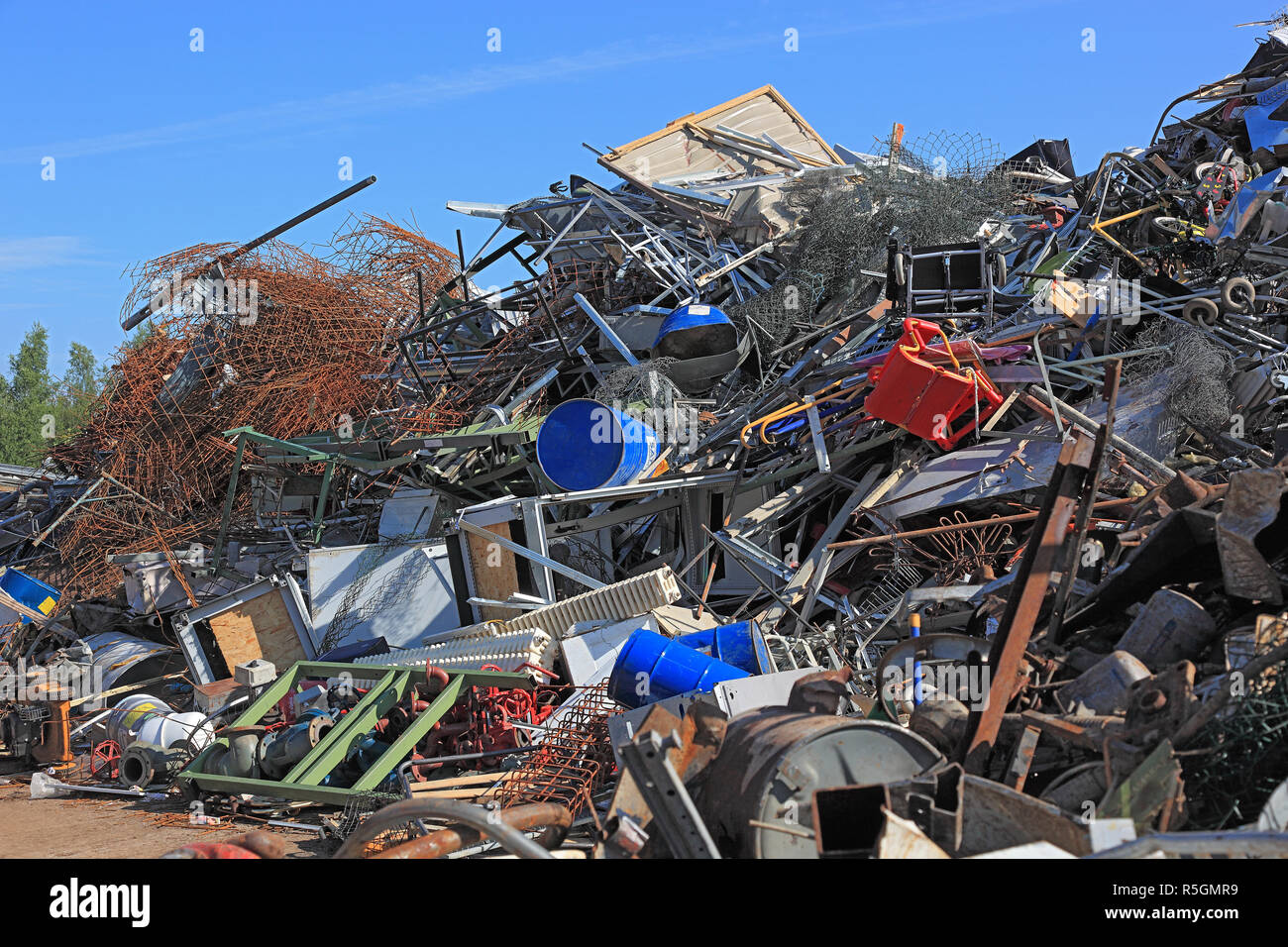 La ferraille, déchets de métaux dans une usine de recyclage, Allemagne Banque D'Images