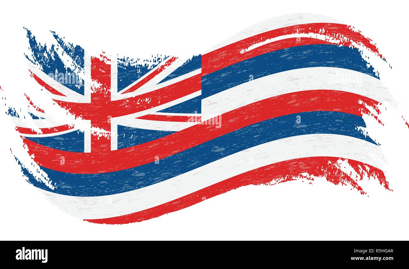 Drapeau national de New York, conçu à l'aide de coups de pinceau isolé sur un fond blanc. Vector Illustration. Illustration de Vecteur