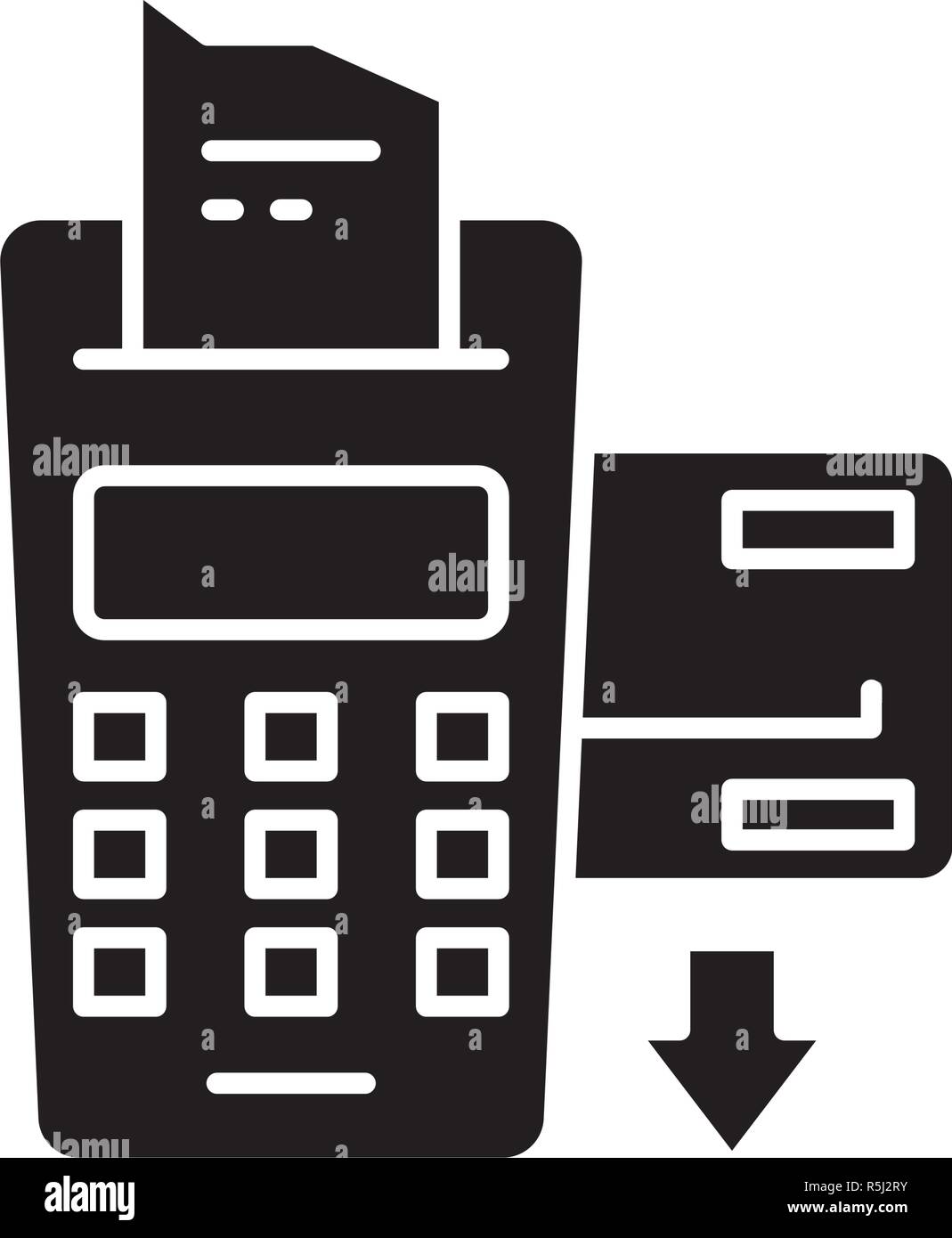 Caisse icône noire, vector signe sur fond isolé. Caisse symbole, illustration Illustration de Vecteur