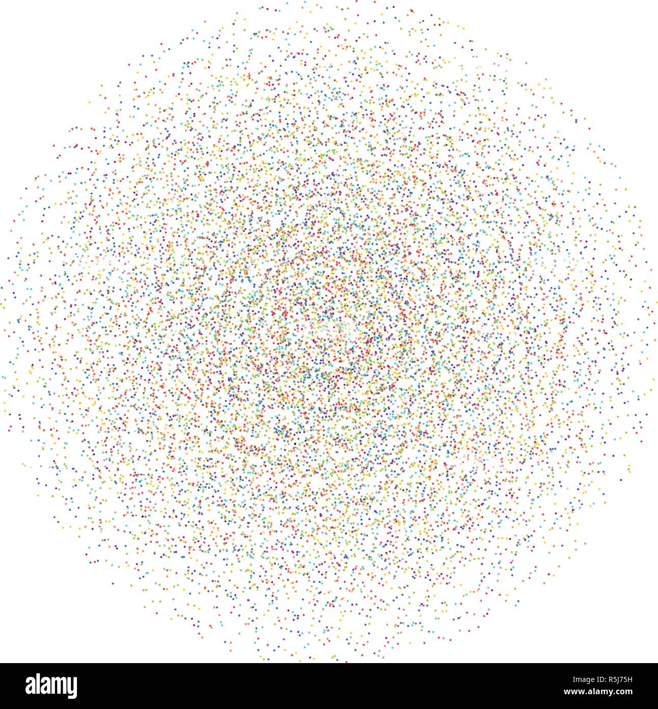 Points colorés de scénario en forme de cercle. Résumé de la forme radiale. dotted background illustration décorative dot design texture. Illustration de Vecteur