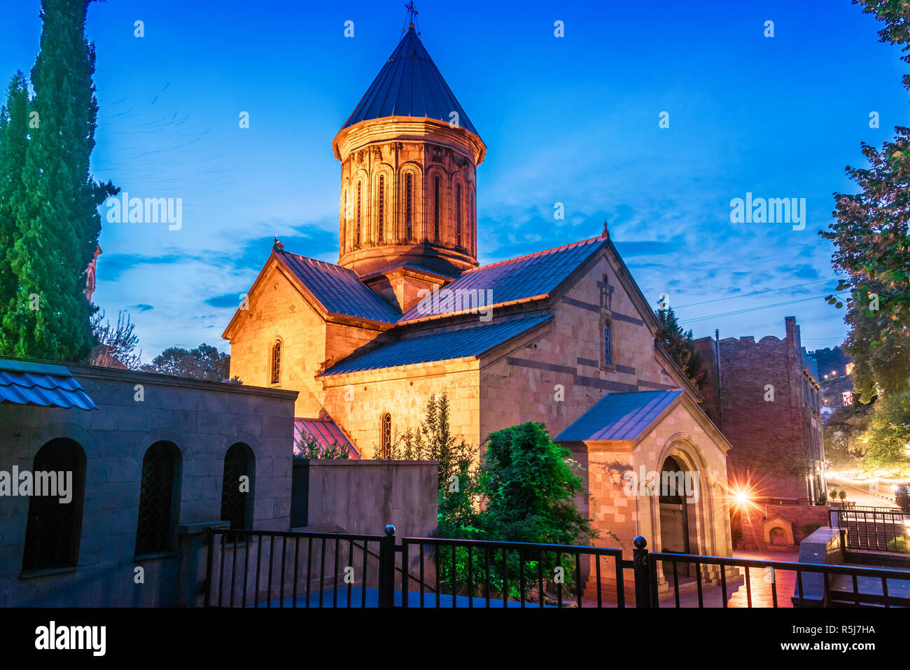 La Cathédrale Sioni de la Dormition à Tbilissi, Géorgie. Banque D'Images