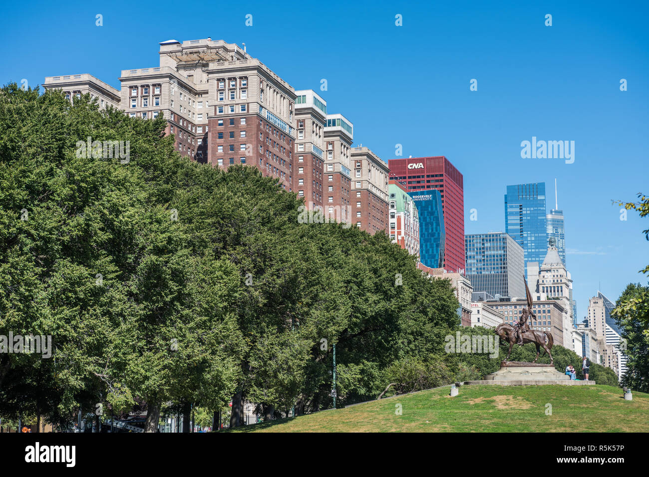 Grant Park dans le centre-ville de Chicago Banque D'Images