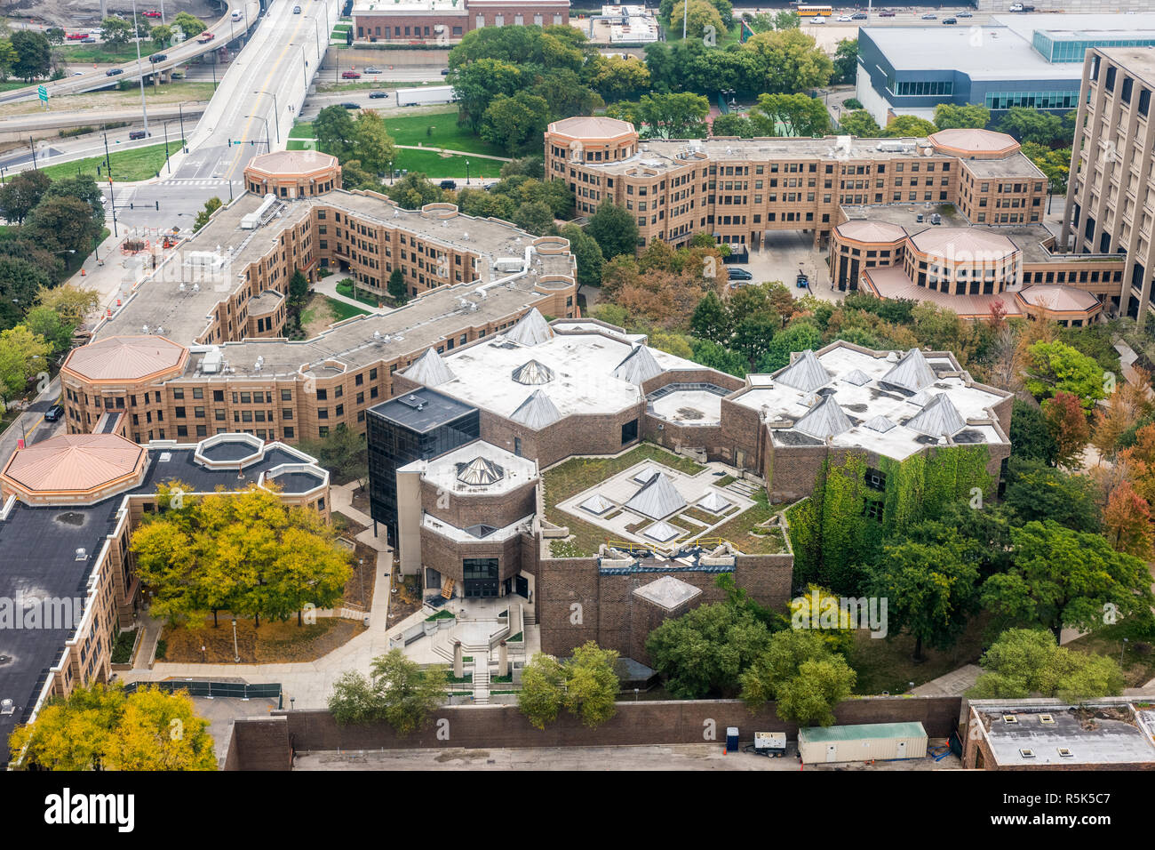 Université de l'Illinois à Chicago Campus Banque D'Images