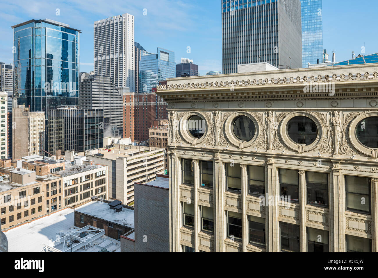 Bâtiments dans le centre-ville de Chicago Banque D'Images