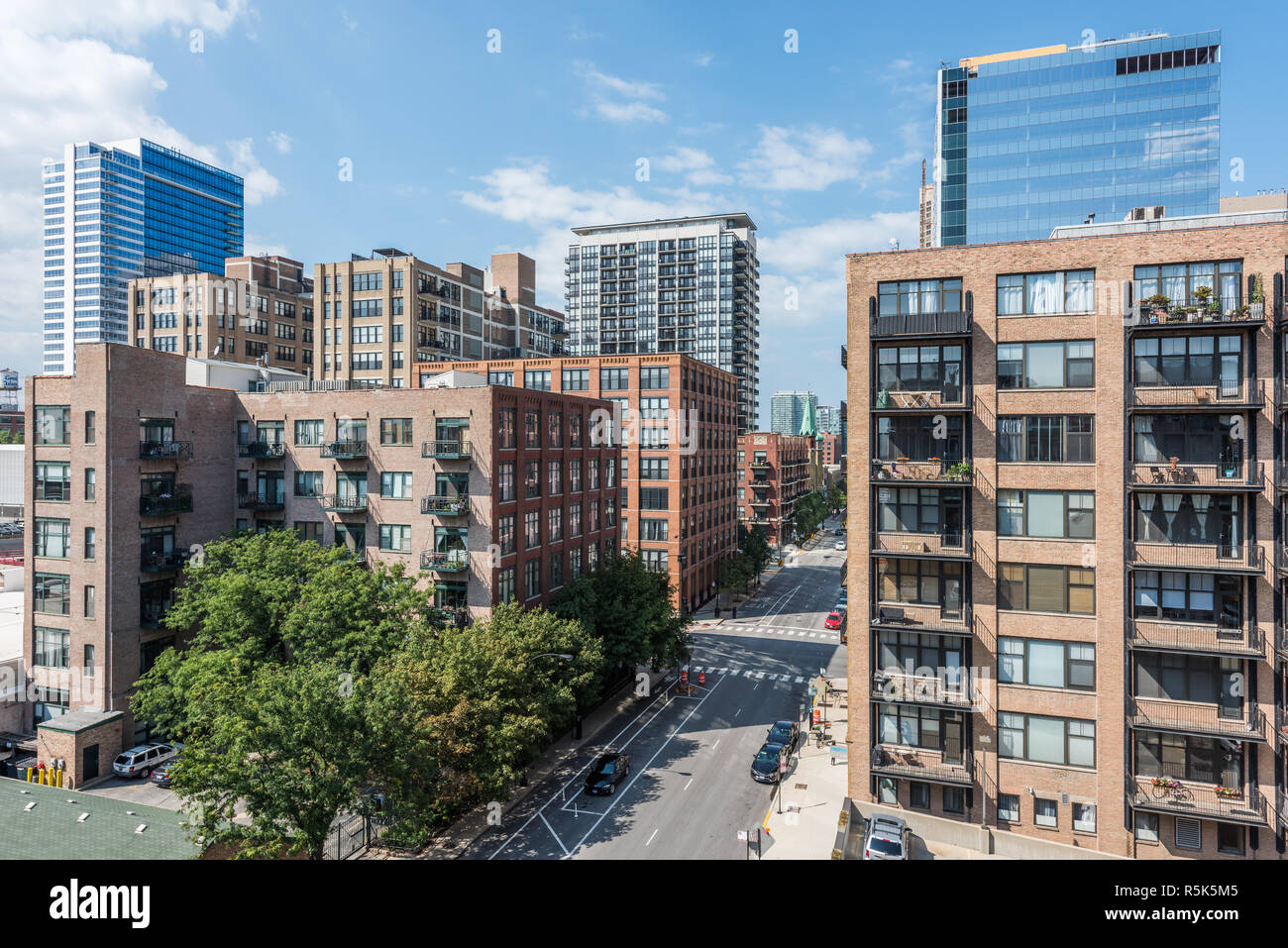 Bâtiments dans le centre-ville de Chicago Banque D'Images