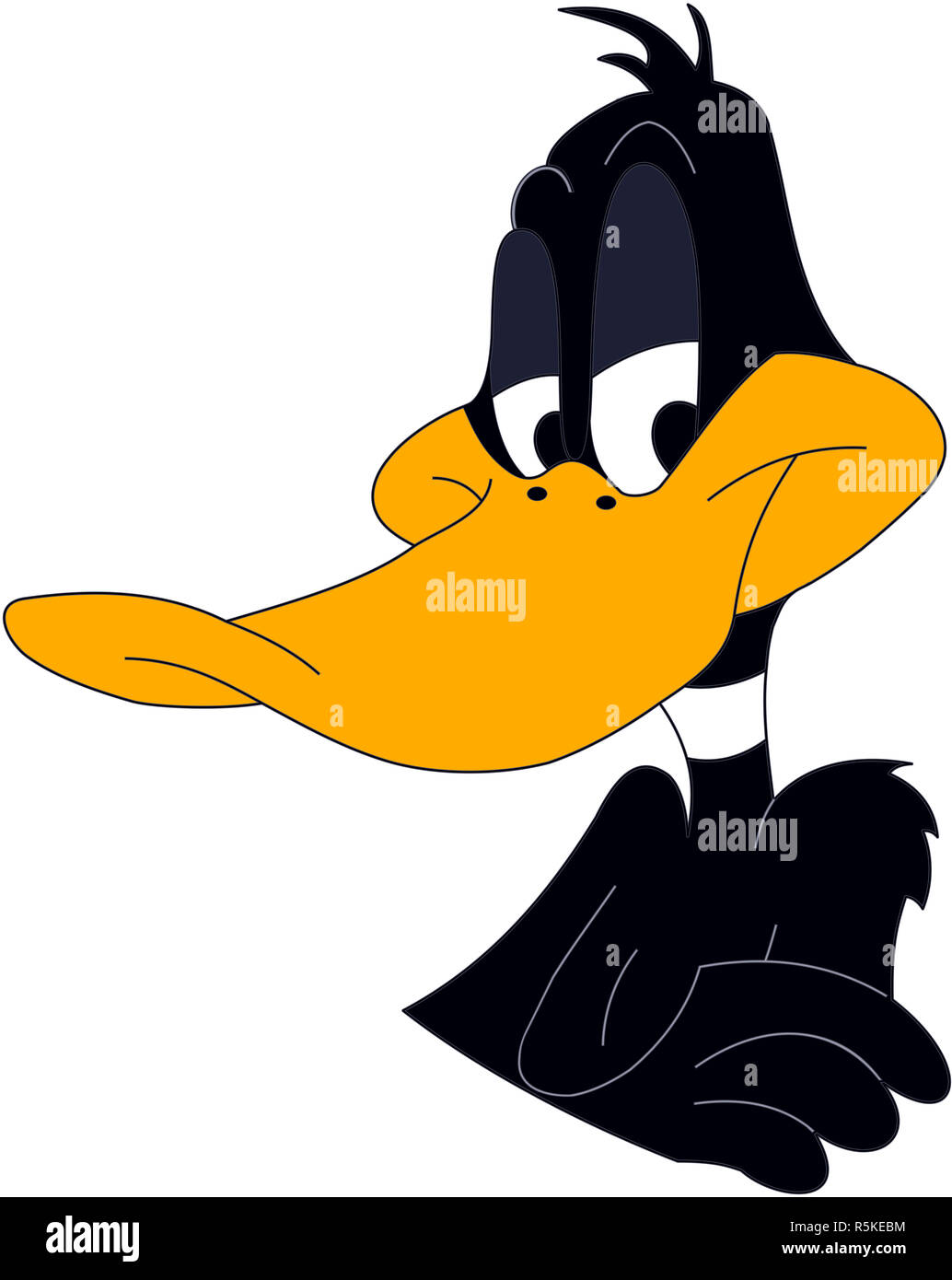Daffy Duck black animated cartoon character Banque D'Images