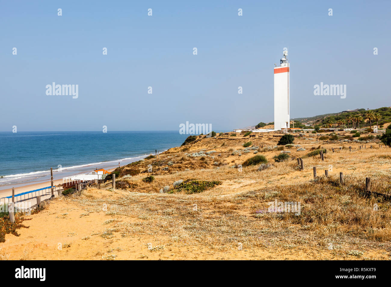 Phare de la costa de la luz en Espagne Banque D'Images