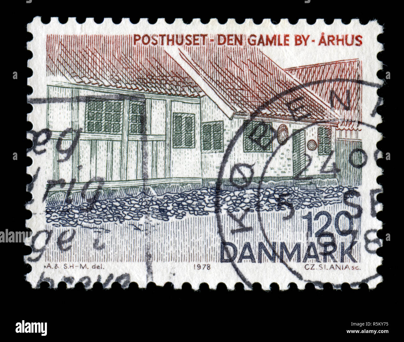 Timbre-poste du Danemark dans l'Association de tourisme danois - Centre du Jutland série émise en 1978 Banque D'Images