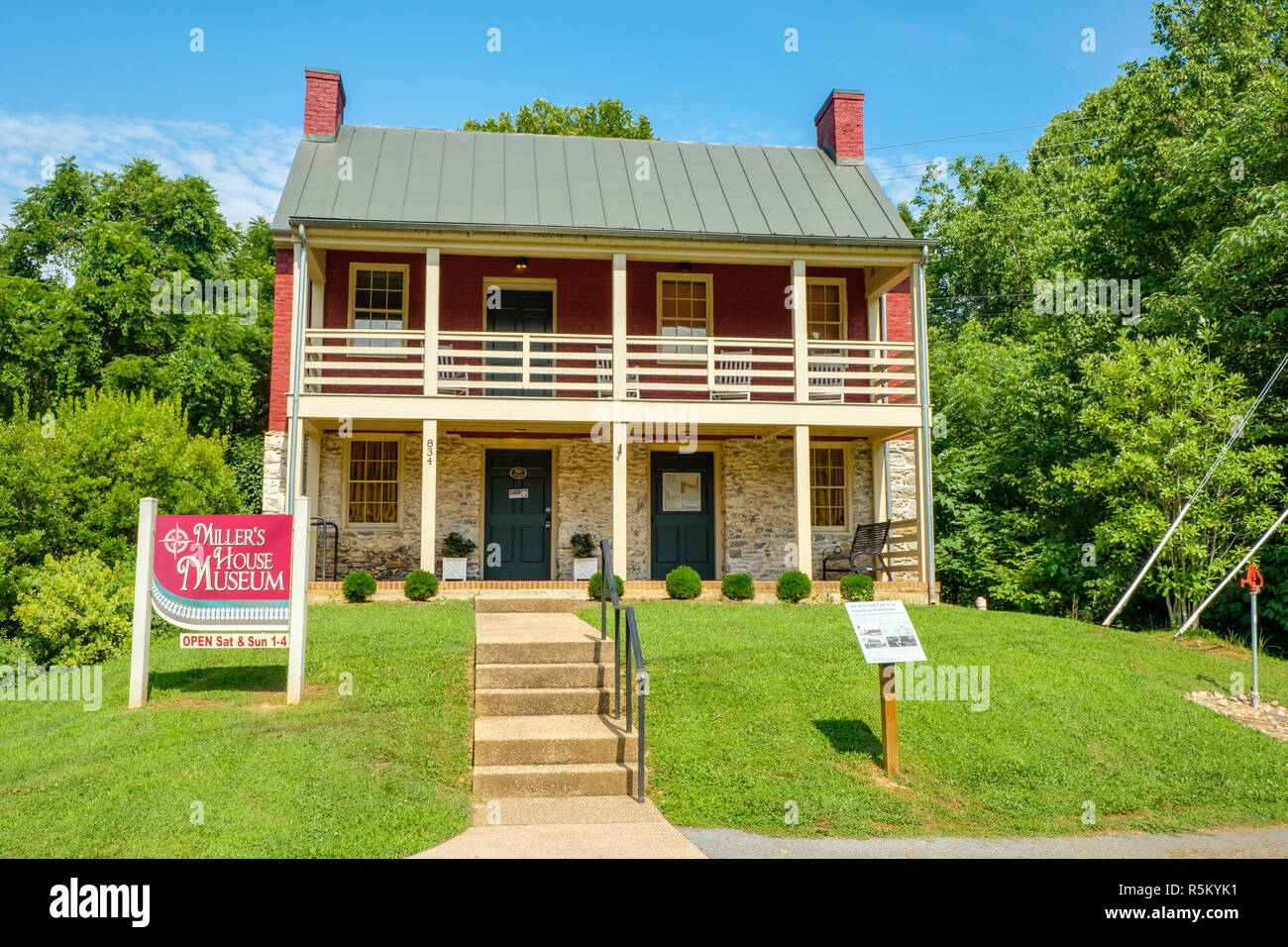 Miller House Museum, Jordans Point Historic District, Lexington, Virginia Banque D'Images
