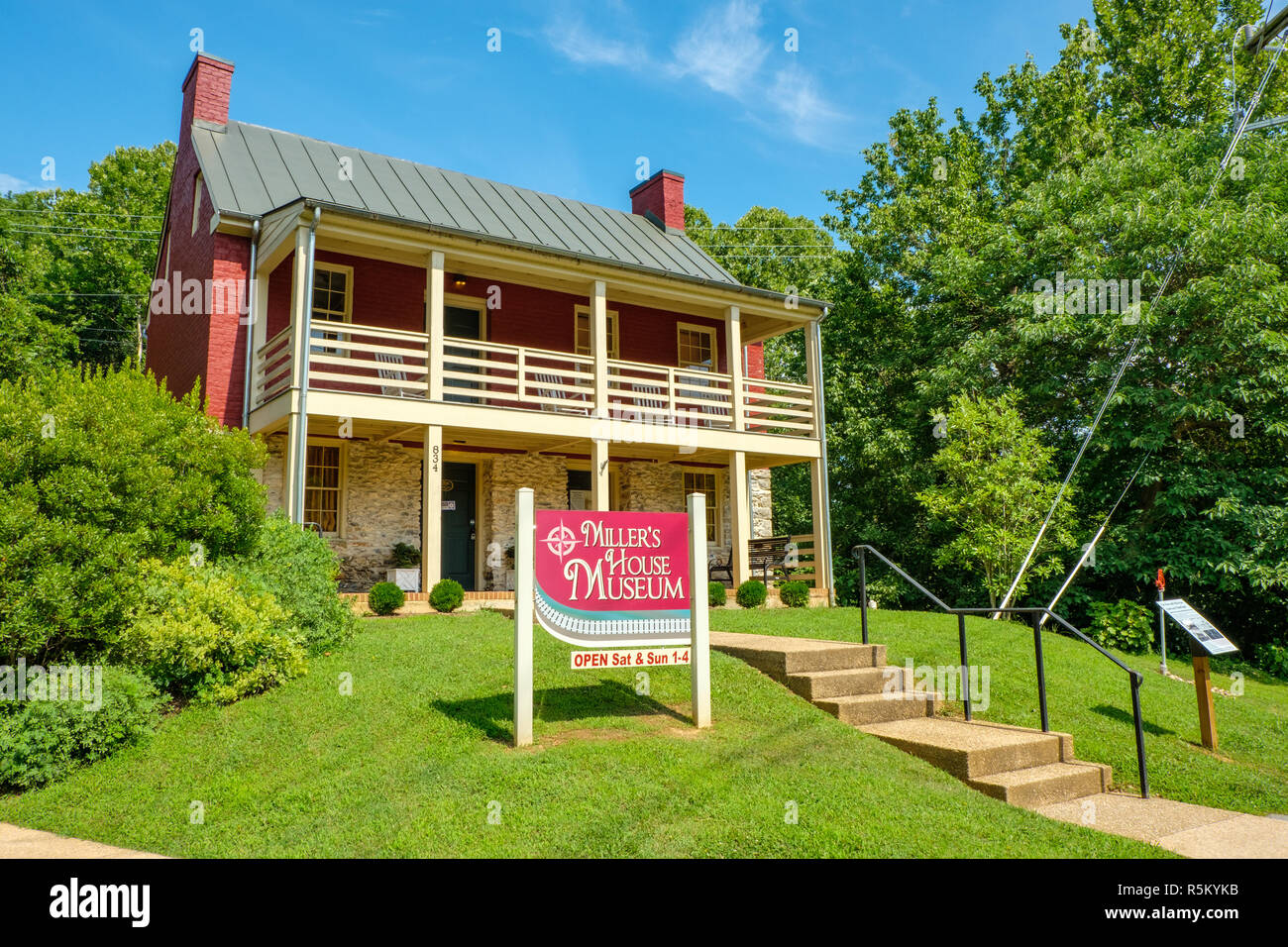 Miller House Museum, Jordans Point Historic District, Lexington, Virginia Banque D'Images