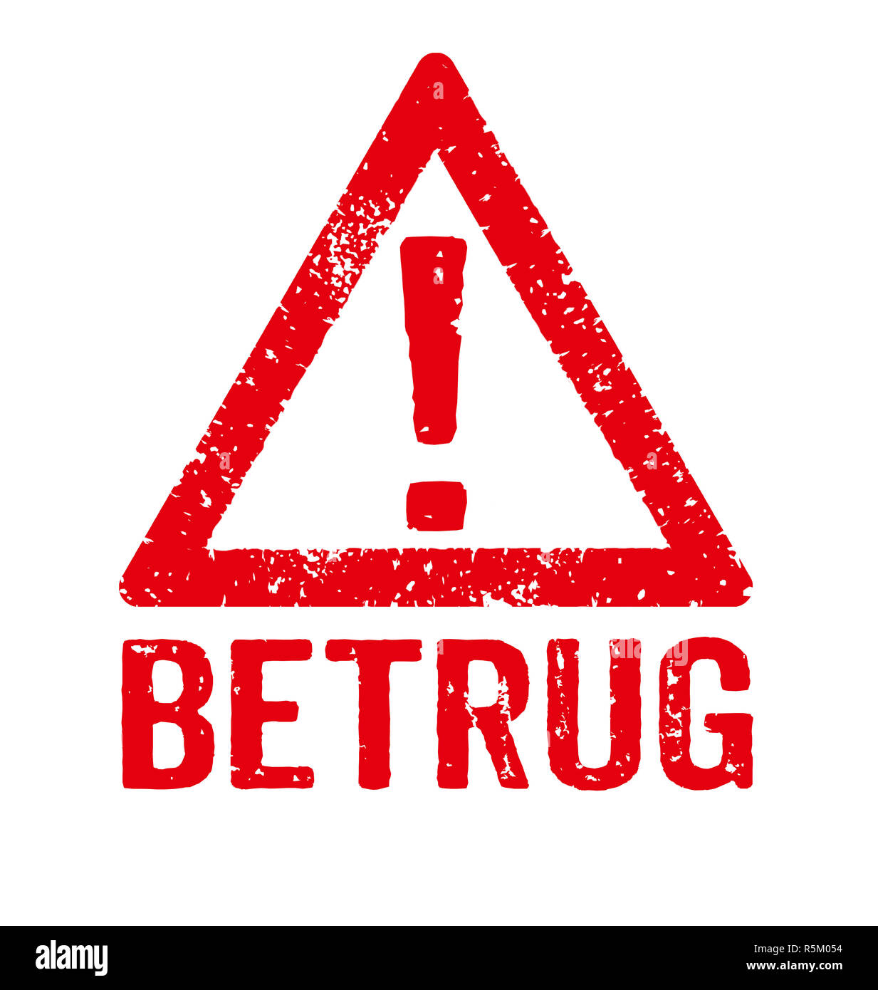 Timbre rouge sur fond blanc - fraude Banque D'Images