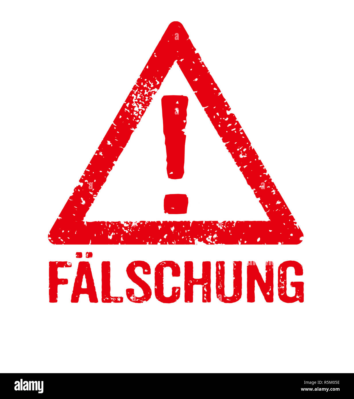 Timbre rouge sur fond blanc - fake Banque D'Images