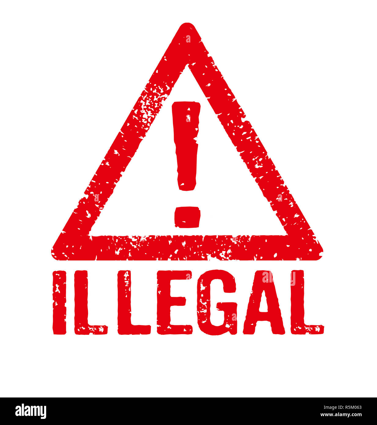 Timbre rouge sur fond blanc - Banque D'Images