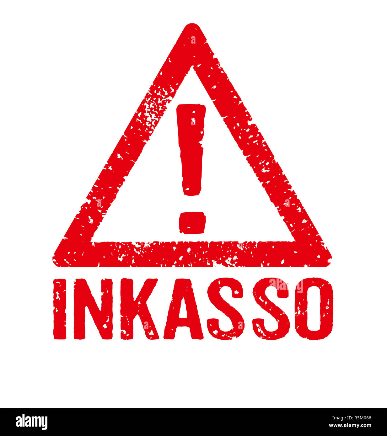 Timbre rouge sur fond blanc - collection Banque D'Images