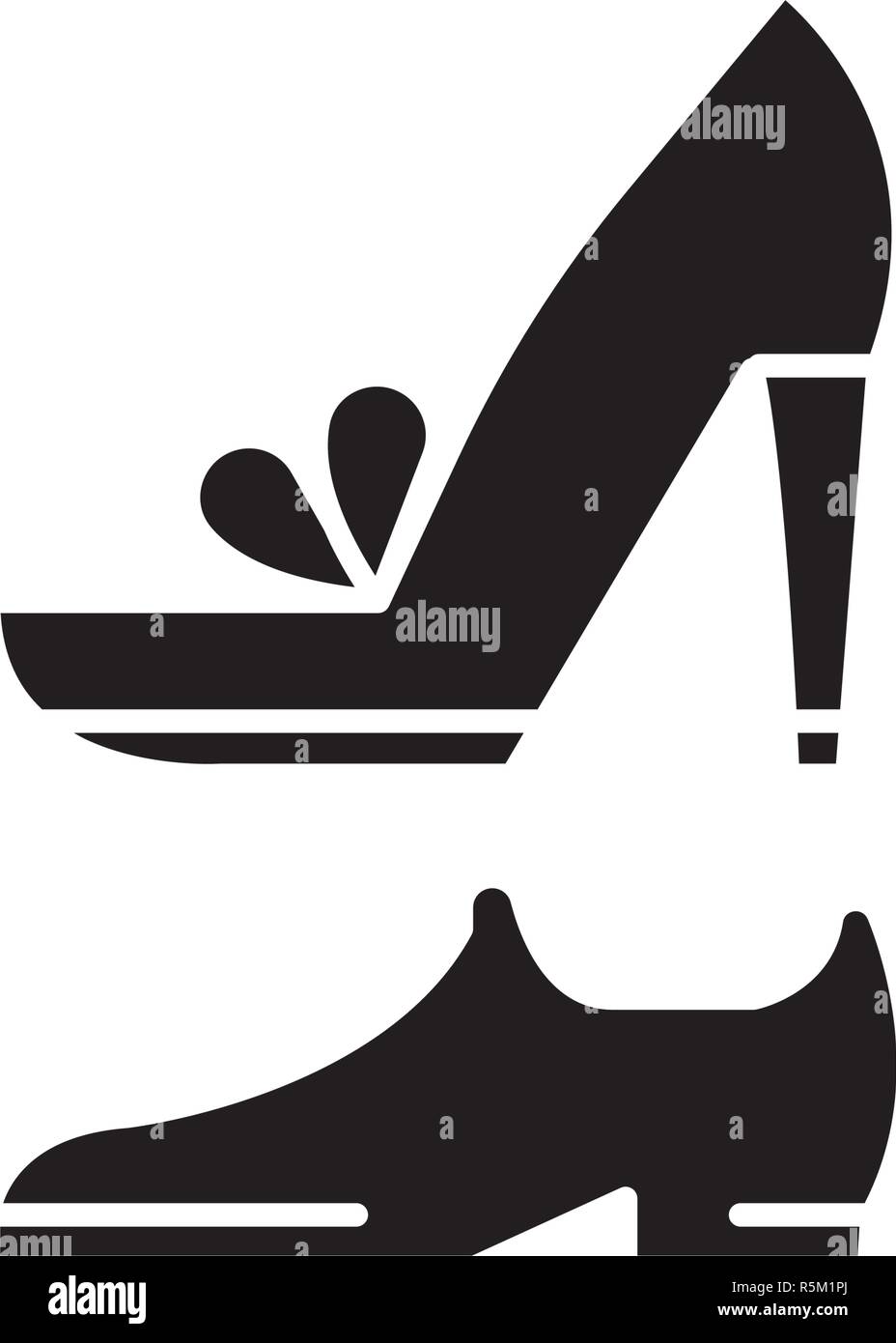 Chaussures de mariage icône noire, vector signe sur fond isolé. Chaussures de mariage symbole, illustration Illustration de Vecteur