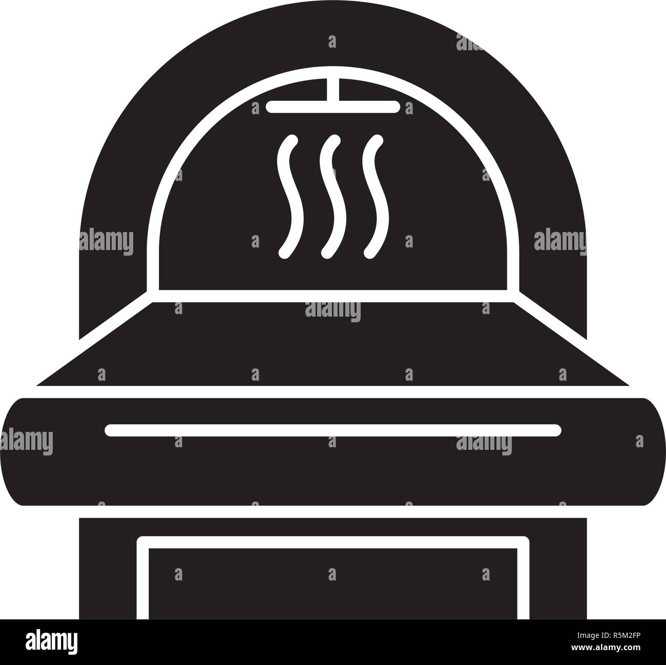 L'IRM icône noire, vector signe sur fond isolé. Symbole de l'IRM, illustration Illustration de Vecteur