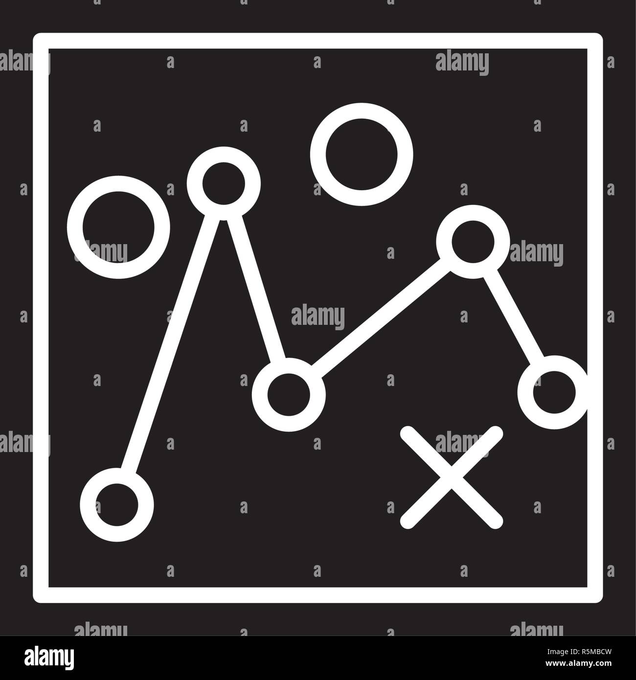 La planification d'itinéraire icône noire, vector signe sur fond isolé. La planification d'itinéraire, symbole, illustration Illustration de Vecteur