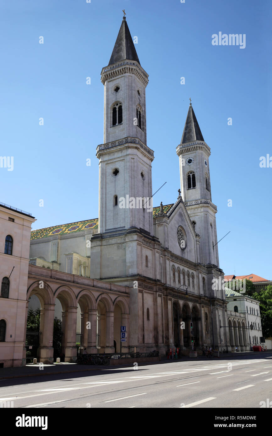 Ludwigskirche sur ludwigsstraÃŸe à Munich Banque D'Images