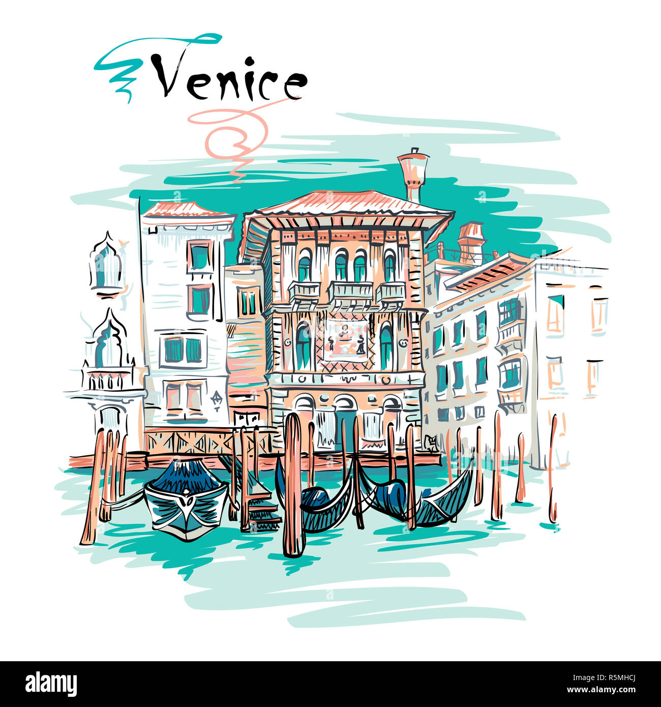 Palais sur le Grand Canal à Venise, Italie Banque D'Images