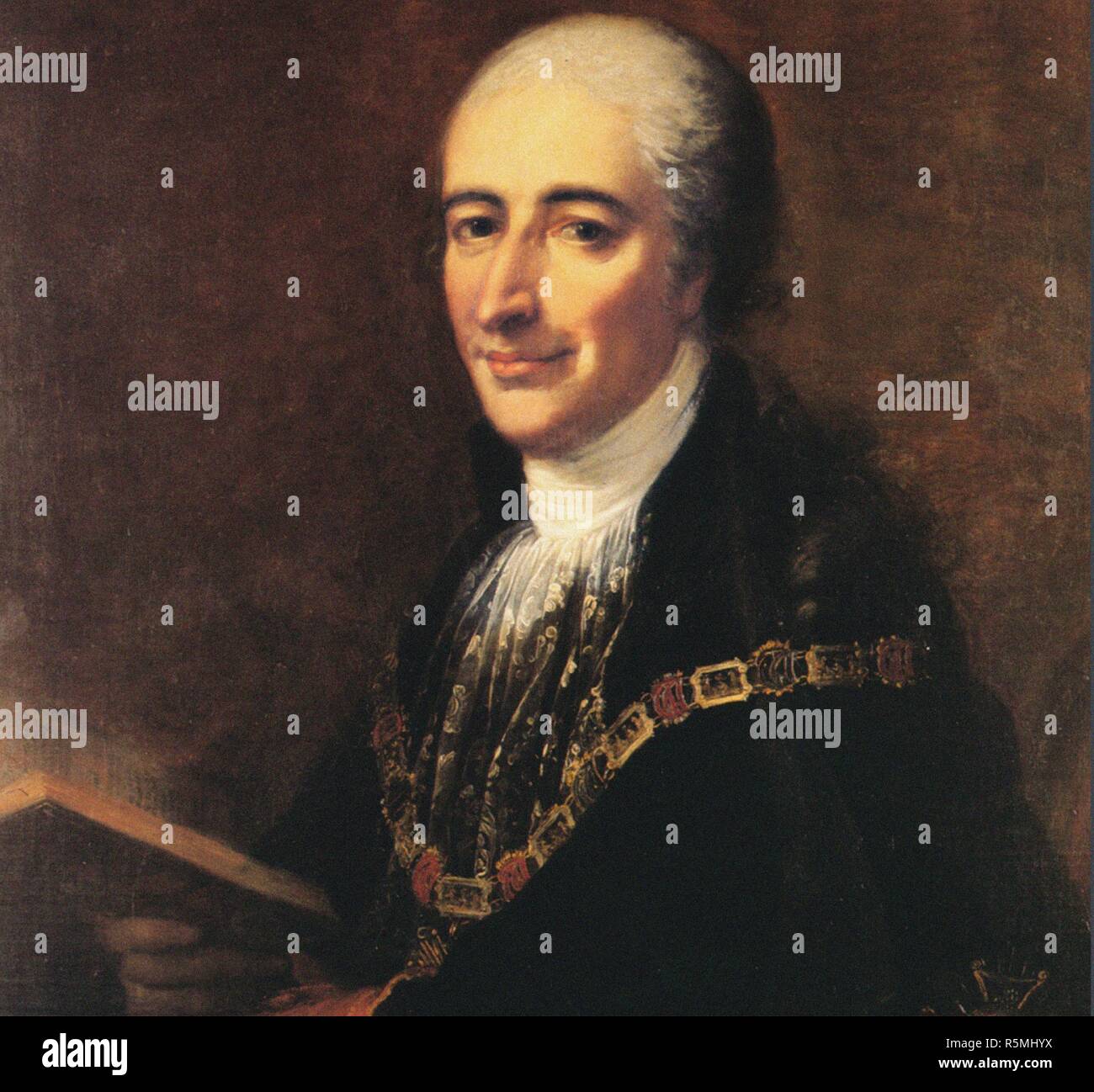 Portrait de Maximilien Joseph Comte von (1759-1838) Montgelas. Musée : bibliothèque historique, l'Etat russe à Moscou. Auteur : Hauber, Joseph, après. Banque D'Images