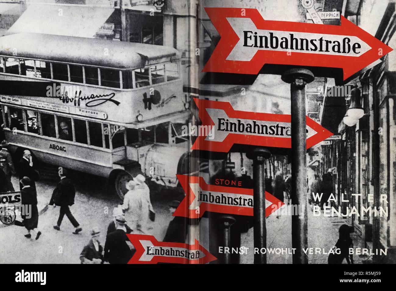 Conception de la couverture pour les 'Einbahnstraße (rue à sens unique)"  par Walter Benjamin. Musée : collection privée. Author : SASHA STONE Photo  Stock - Alamy