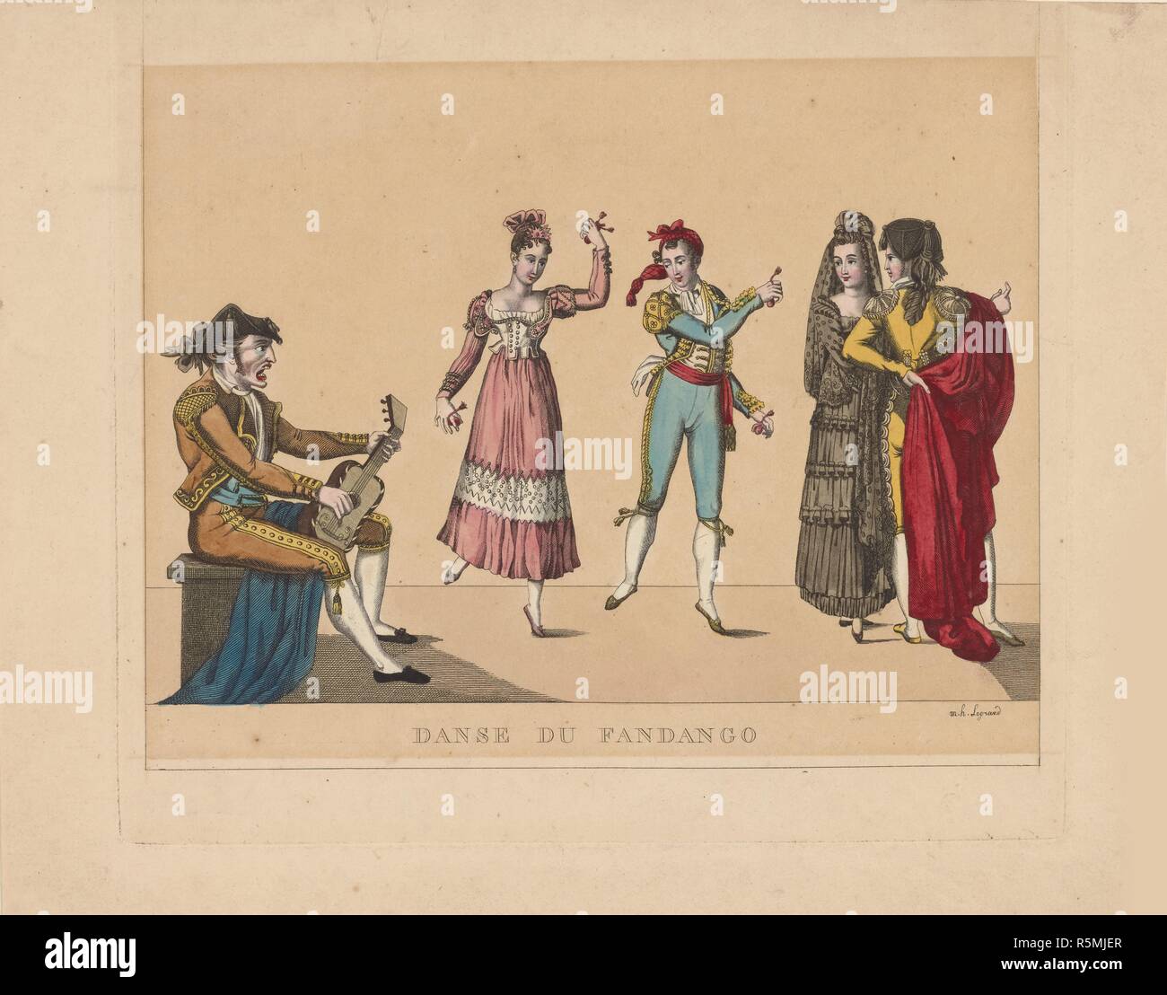 Le Fandango. Musée : collection privée. Auteur : anonyme. Banque D'Images