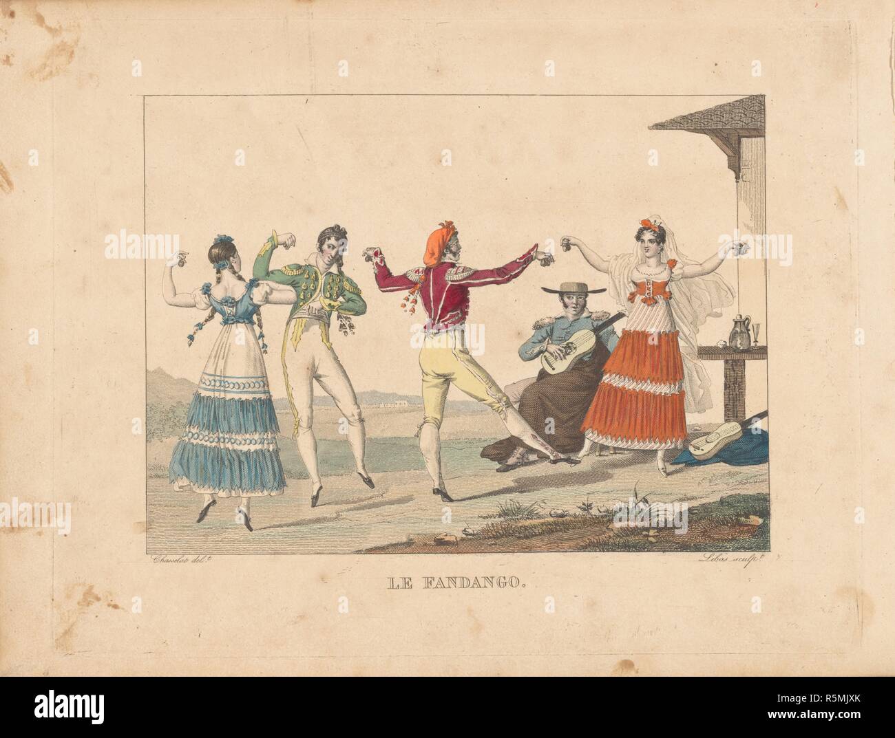 Le Fandango. Musée : collection privée. Auteur : anonyme. Banque D'Images