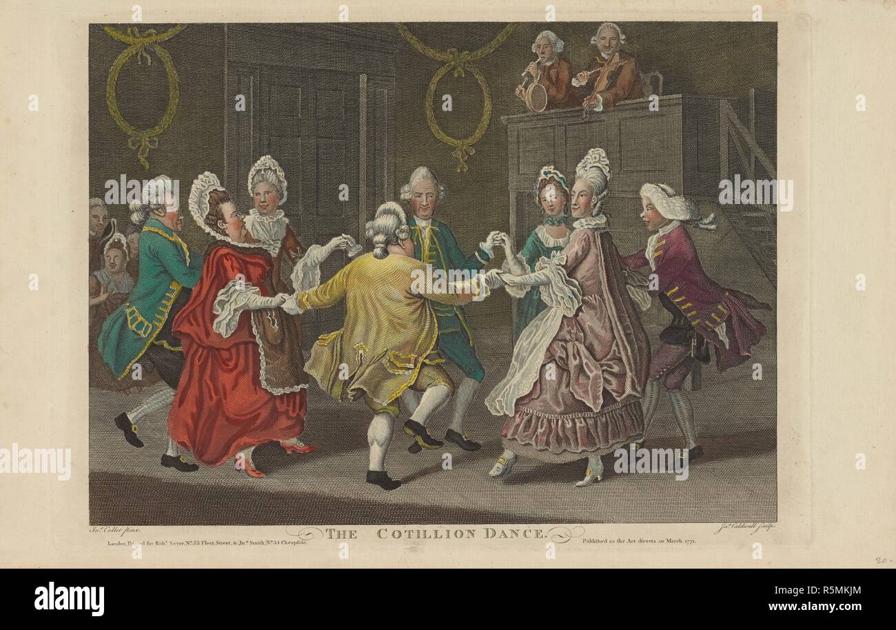 Le Cotillion Danse. Musée : collection privée. Auteur : CALDWALL, JAMES. Banque D'Images