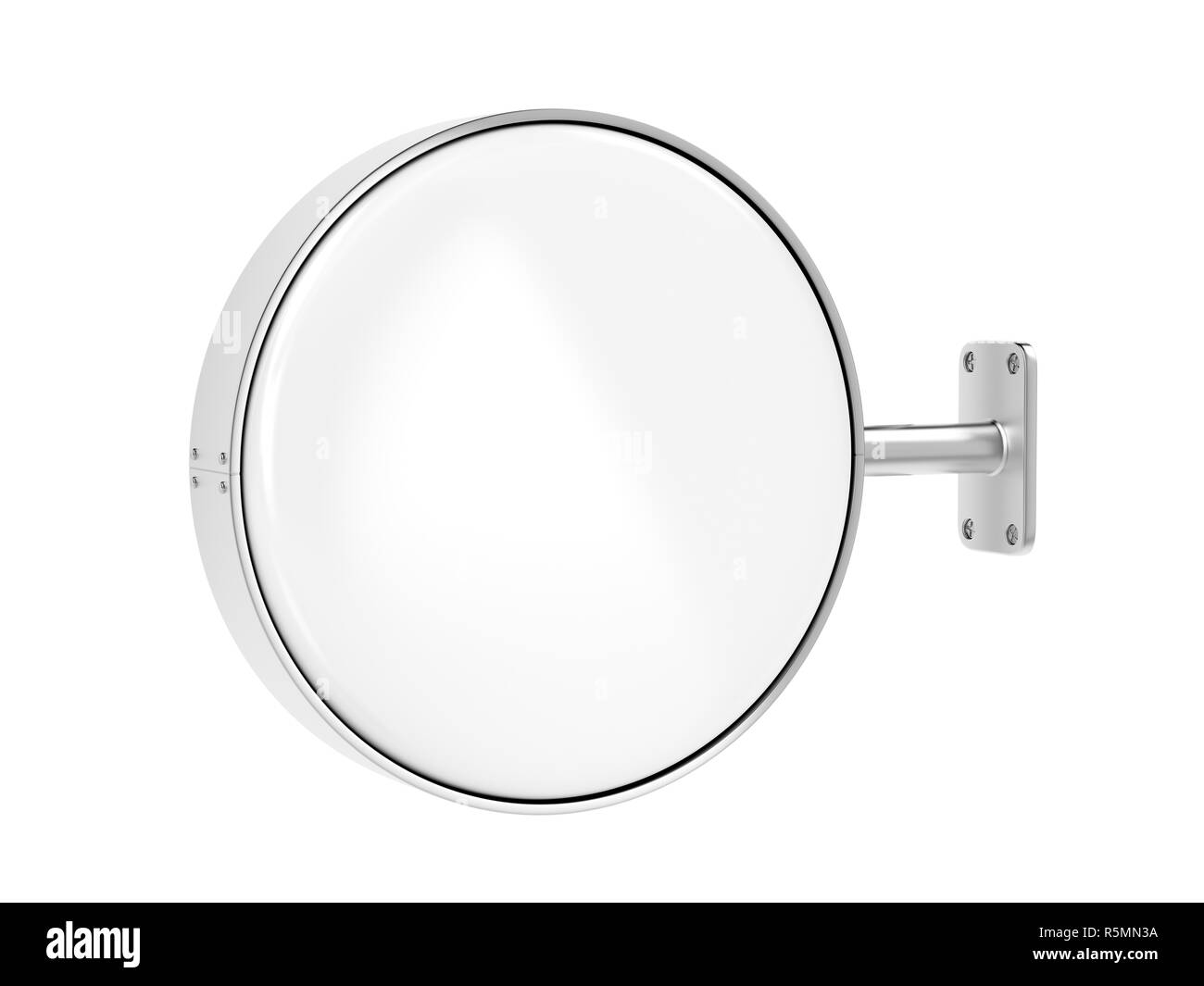 Pancarte ronde isolated on white Banque D'Images