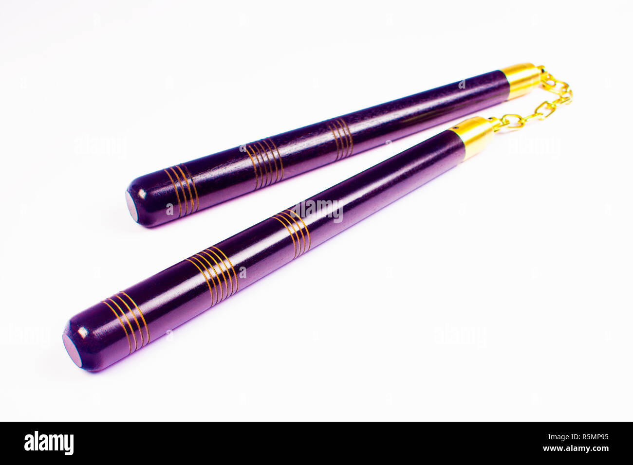 Nunchaku violet Banque D'Images