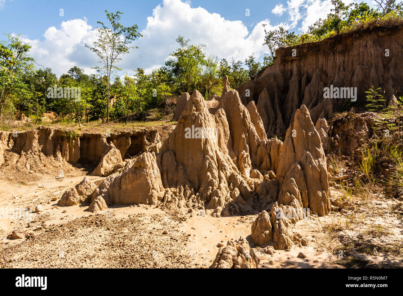 Les textures du sol de Sao Din Nanoy, Province de Nan, Thaïlande . Banque D'Images