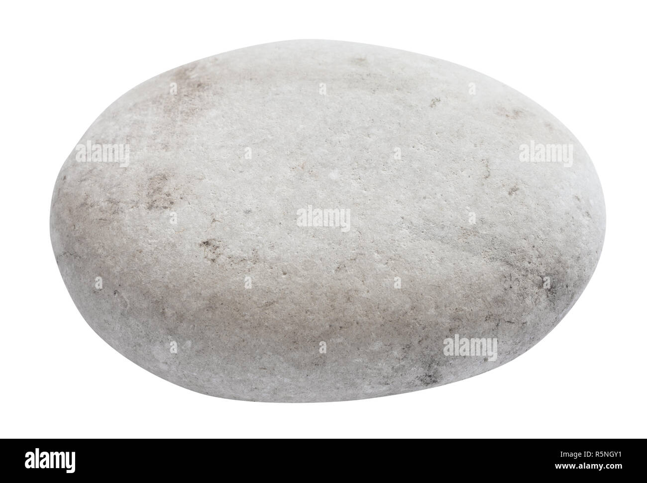 Pebble beach poli isolated on white Banque D'Images