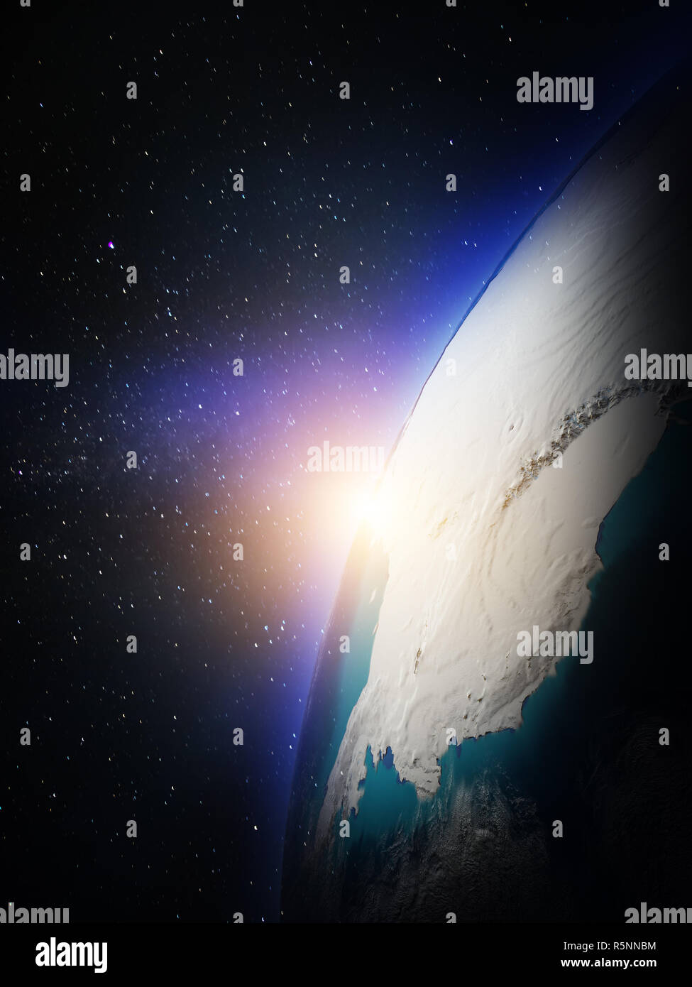 Carte du monde de l'espace de rendu 3D Banque D'Images